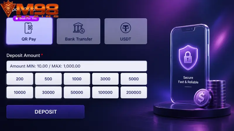 Popular and Secure Ways to Deposit M98